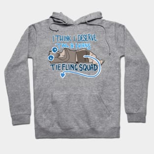 I deserve horns and tail (Blue) Hoodie